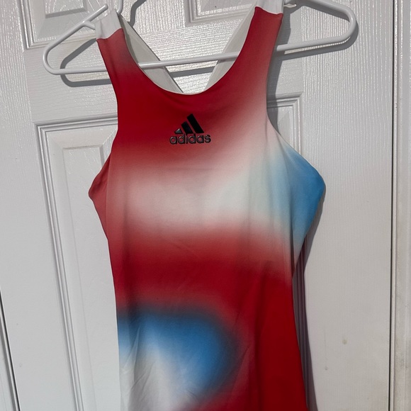 Adidas Women’s Activewear Shirt - Size M - Red/Blue/White - Picture 2 of 5